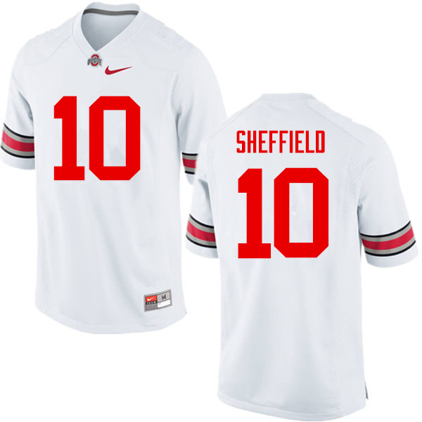 Men Ohio State Buckeyes #10 Kendall Sheffield College Football Jerseys Game-White